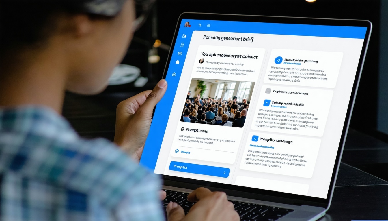 Marketer generating campaign brief using Promptix web app