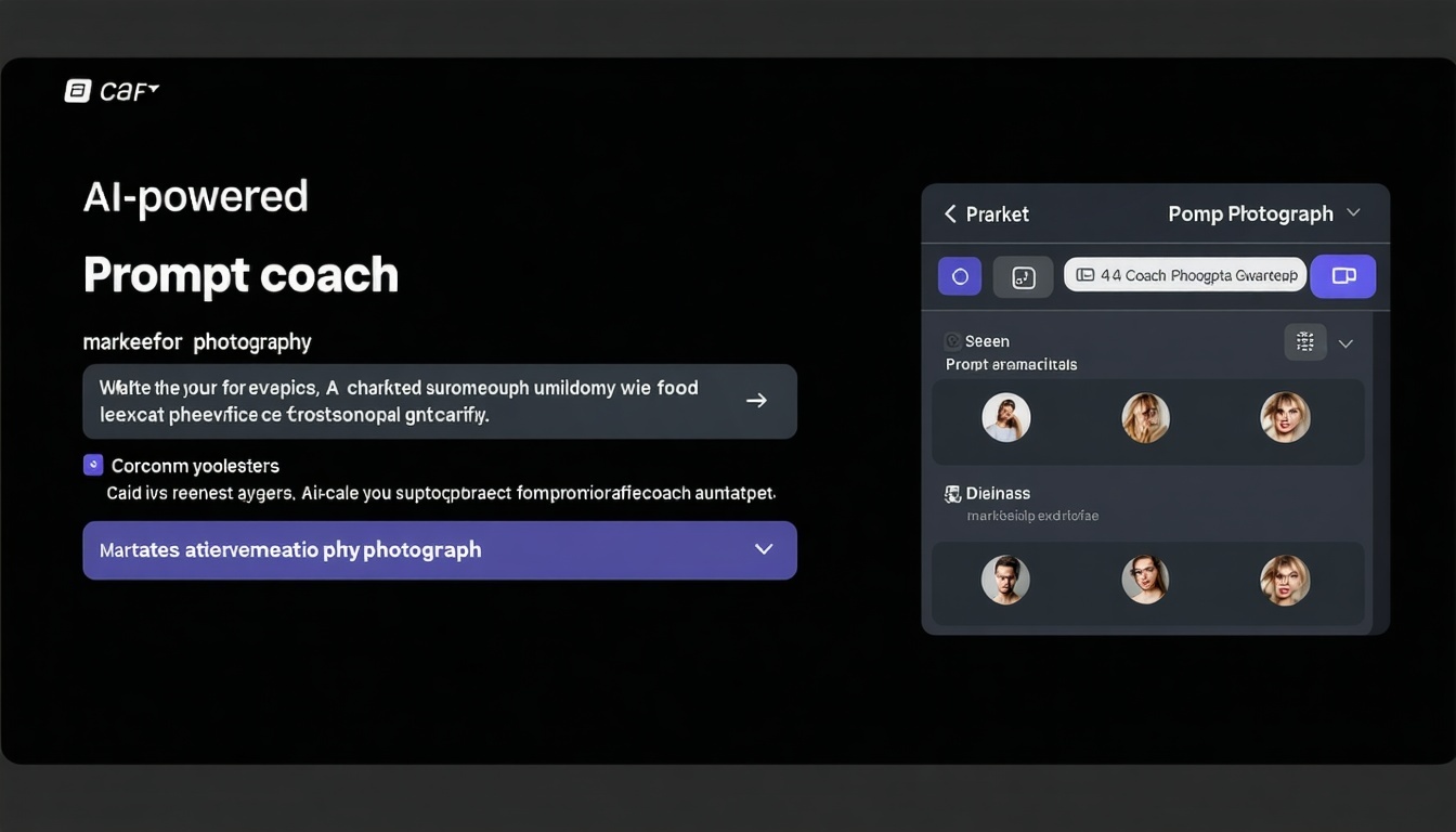 AI-powered prompt coach interface for marketers